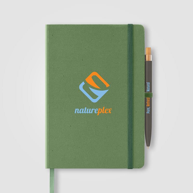 Terra Recycled Milk Carton Hard Cover A5 Notebook & Reborn Pen Set