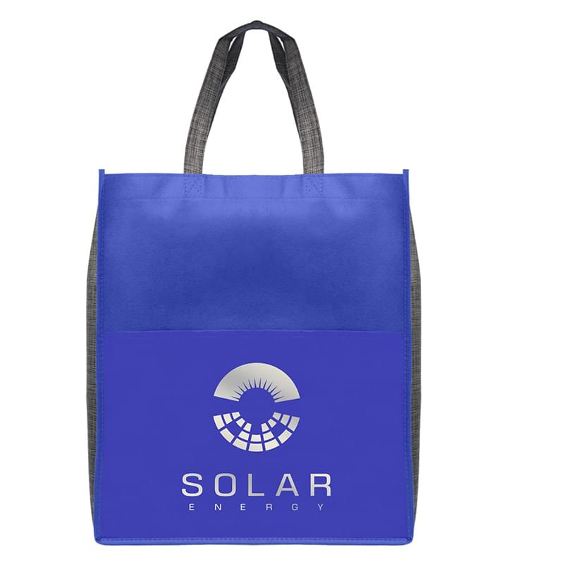 Rome- Non-Woven Tote Bag with 210D Pocket - Metallic imprint 3