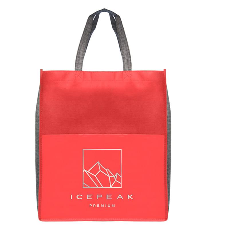 Rome- Non-Woven Tote Bag with 210D Pocket - Metallic imprint 4