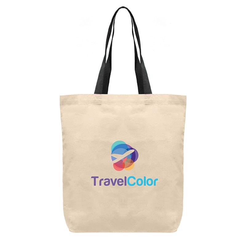 Tonga - 5 oz Natural Cotton Tote w/ Color Straps - 2