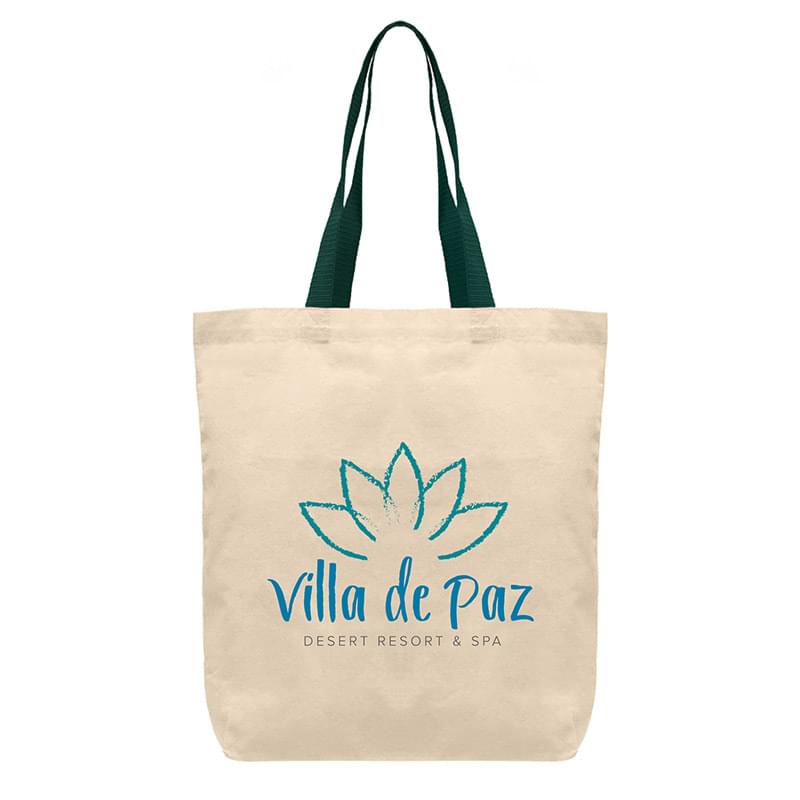 Tonga - 5 oz Natural Cotton Tote w/ Color Straps - 3