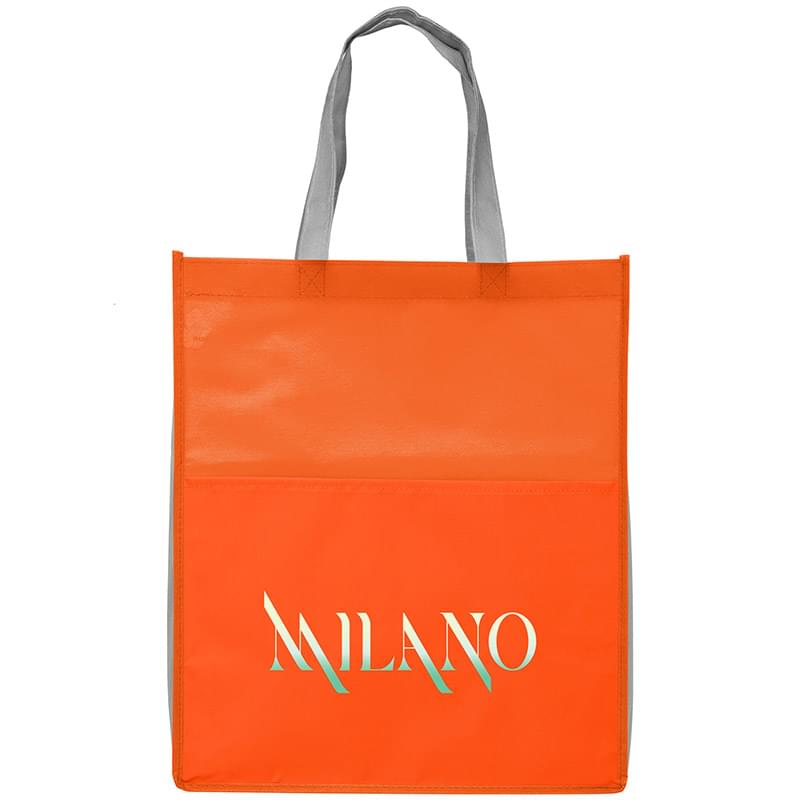 Rome RPET - Recycled Non-Woven Tote with 210 D Pocket - ColorJet