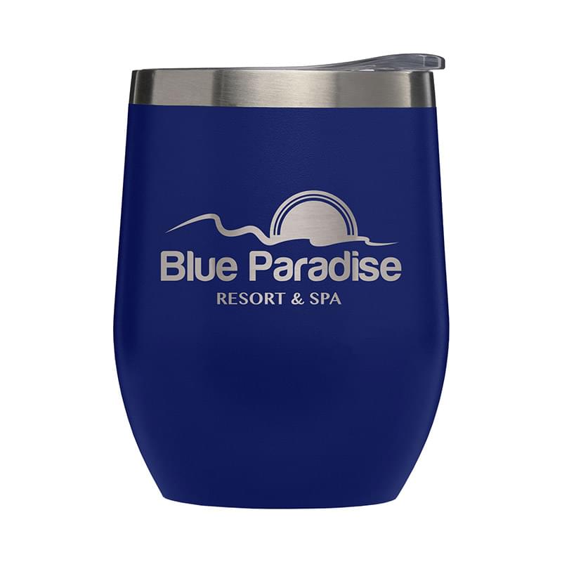 Escape - 11 oz. Double-Wall Stainless Wine Cup - Laser 1