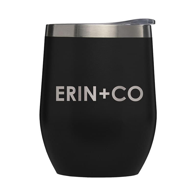 Escape - 11 oz. Double-Wall Stainless Wine Cup - Laser 3