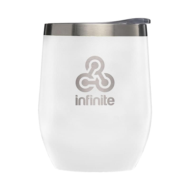 Escape - 11 oz. Double-Wall Stainless Wine Cup - Laser 5