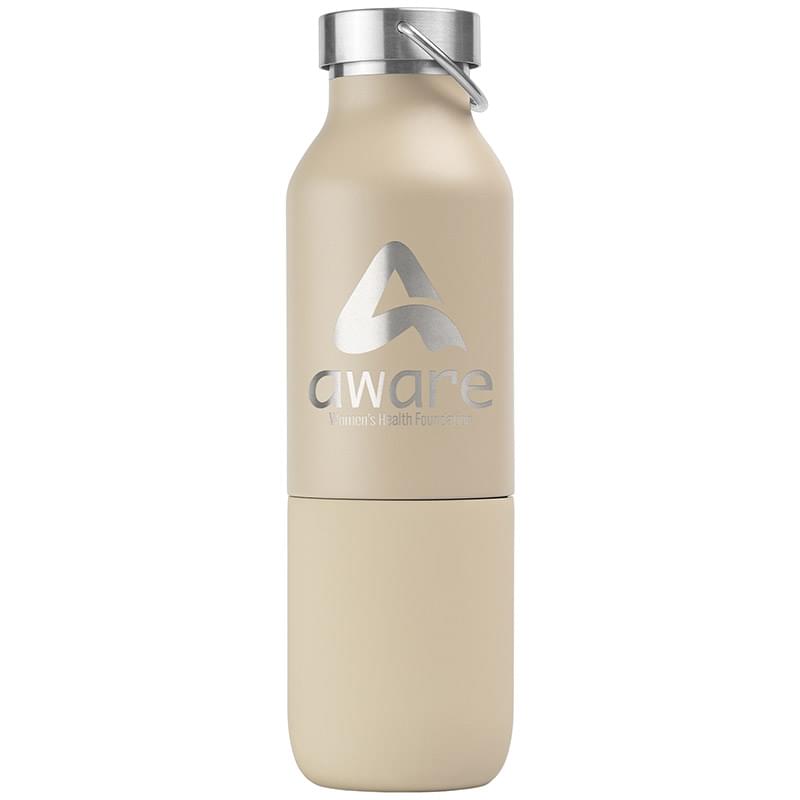 Freya Duo – 2-in-1 20 oz. Double-Wall Recycled Stainless Steel Bottle with 11 oz. Tumbler - Laser