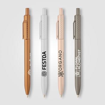 Vale Recycled Plastic Diamond Textured Metallic Pen