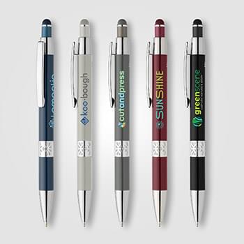 Adorn Recycled Aluminum Chrome Trim Stylus Pen - ColorJet