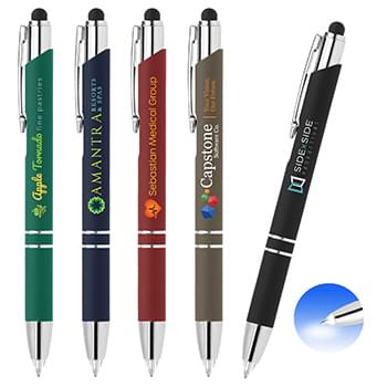 Tres-Chic LED Tip Softy Pen w/Stylus - ColorJet