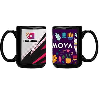 SimpliColor 15 oz. Black Ceramic Mug
