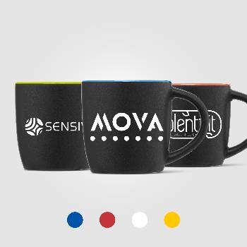 Zanzibar Ceramic ColorPop Black Mug – 12 oz.