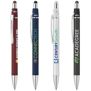 Orbit Spinner Chrome Metal Pen w/ Stylus - ColorJet