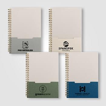 Lino FSC Paper Spiral Binding Vertical Pocket Notebook - A5