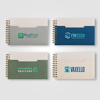 Lino FSC Paper Spiral Binding Horizontal Pocket Notebook - A6  -ColorJet