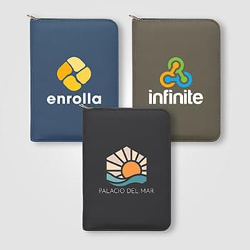 Aurelia Recycled Gold Zipper Portfolio - A5 - Transfer