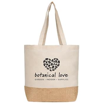 Rio™ Shopper Tote Bag - 5 oz. Recycled Cotton Blend with Jute