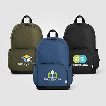 Kora rPET Dual Pocket Gold-Zip 15 Inch Laptop Backpack - 20L - Heat Transfer