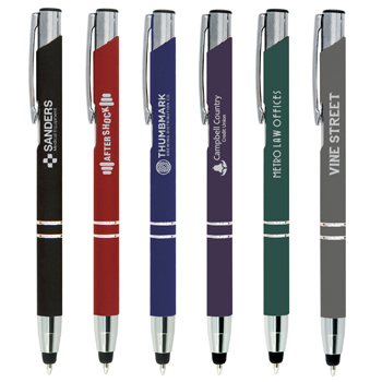 Tres-Chic Softy Stylus - Laser Engraved - Metal Pen